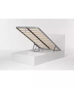 LETTO PIAZZA E MEZZA CONTENITORE "HI BOX" BIANCO 120X190 CM